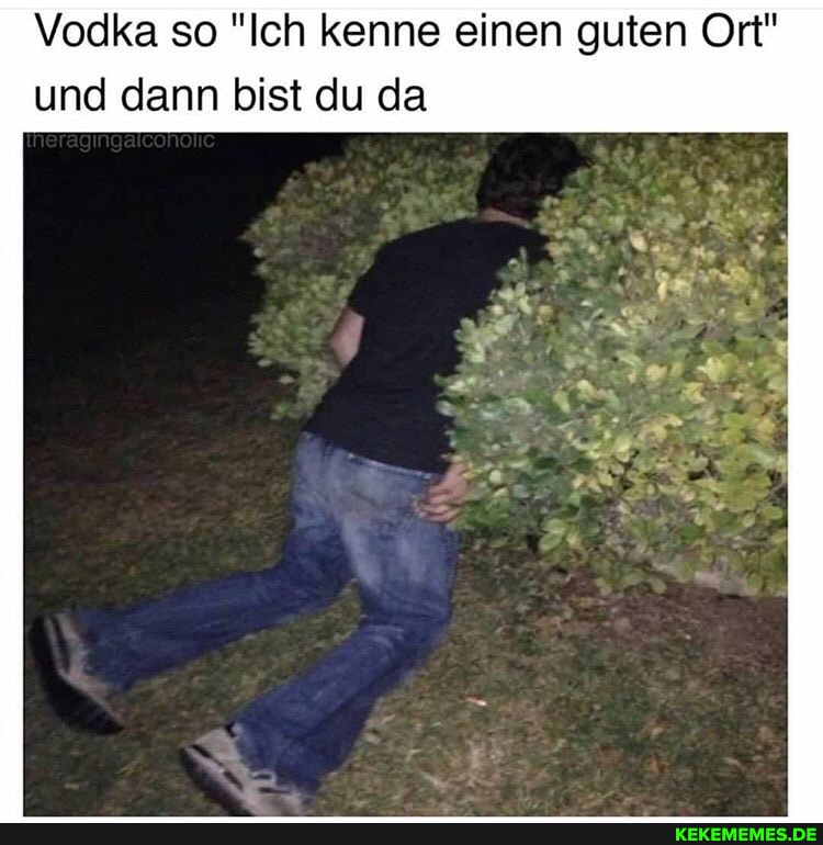 Vodka so "Ich kenne einen guten Ort" und dann bist du da
agn