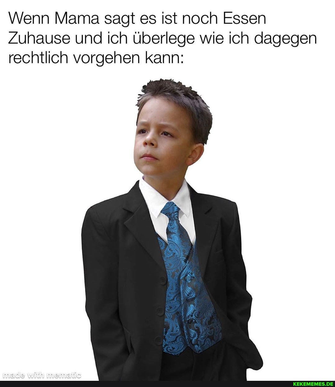 Wenn Mama sagt es ist noch Essen
Zuhause und ich überlege wie ich dagegen rechtlich vorgehen kann: