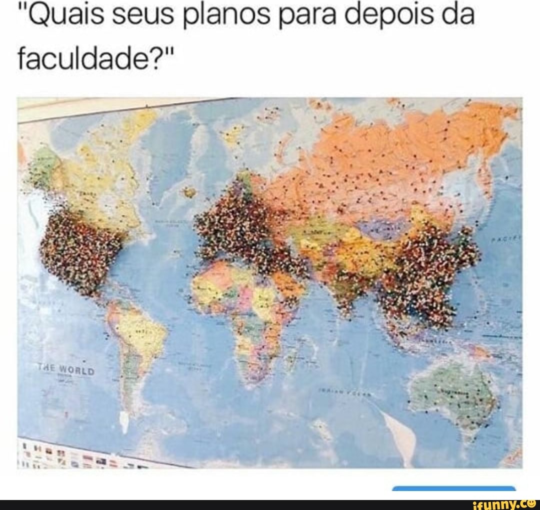 "Quais seus planos para
faculdade?"