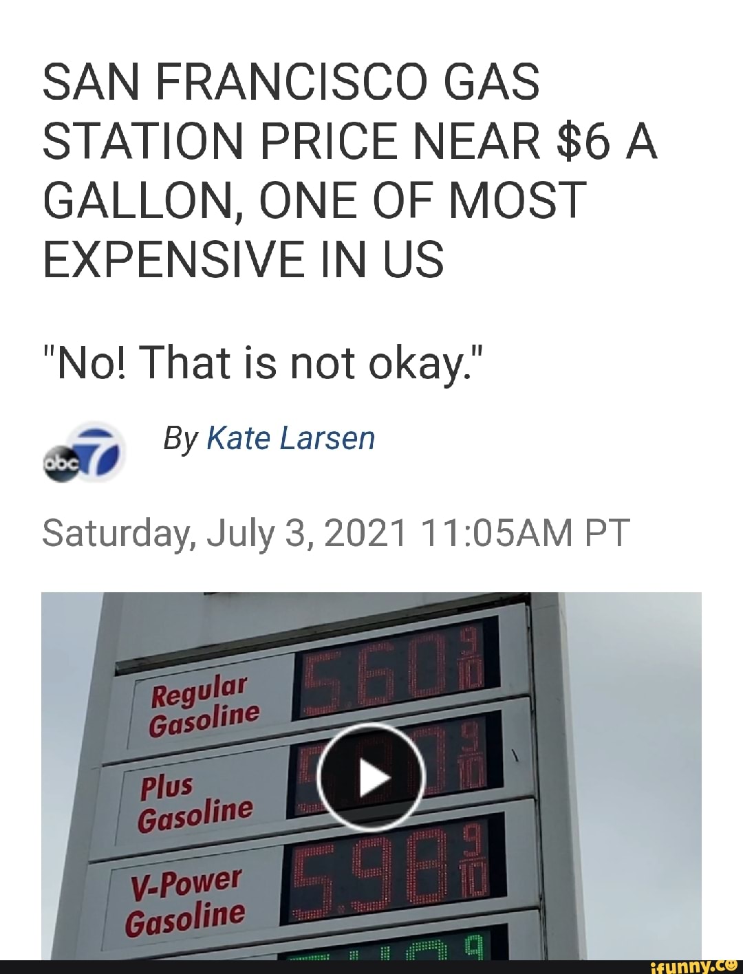 SAN FRANCISCO GAS STATION PRICE NEAR $6 A GALLON, ONE OF MOST EXPENSIVE ...