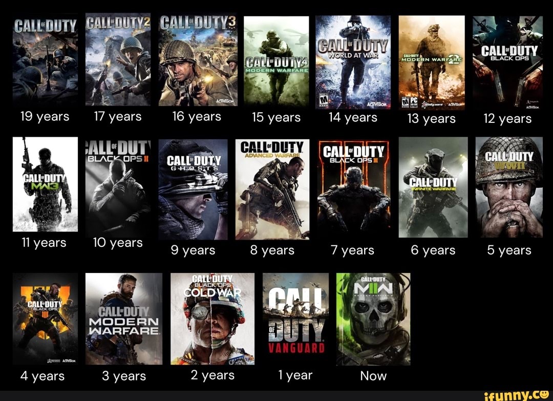 CALL DUTY 19 years PAL! DUT: years GALL MUTY IO years MODERN INARFARE ...