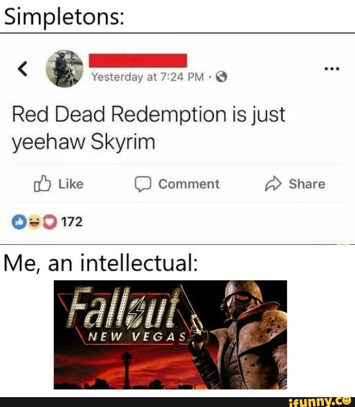 Simpletons: Red Dead Redemption is just yeehaw Skyrim [Ó Like O Comment ...