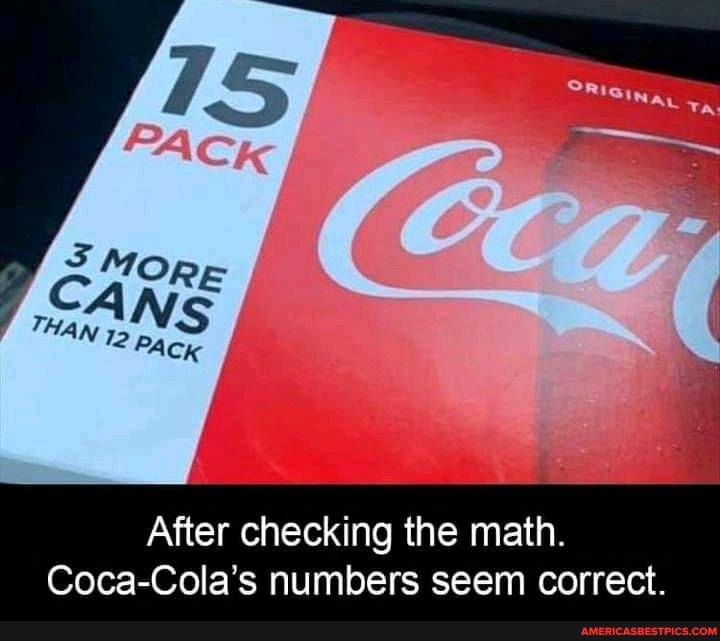 After checking the math.
Coca-Cola's numbers seem correct.