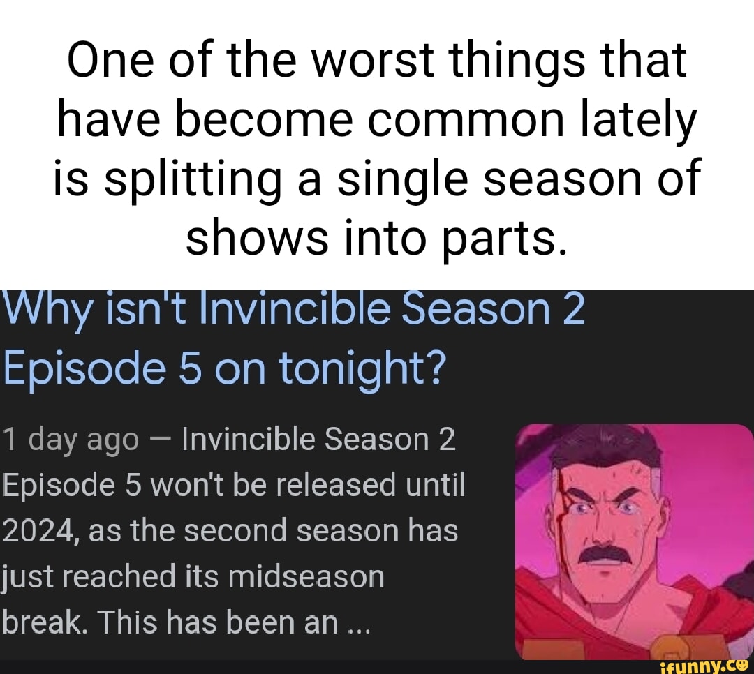 Invincible season 2 episode 5 release date: When is part 2 on