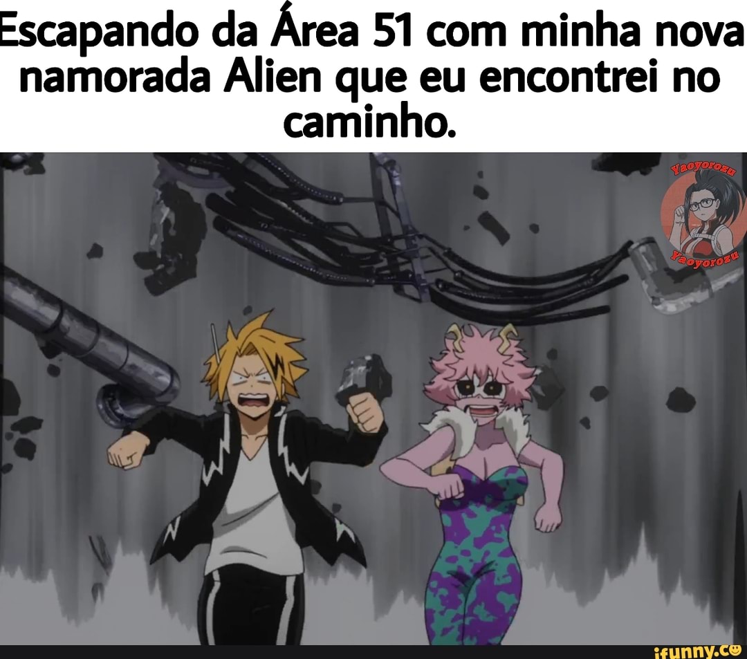 apando da Área 51 com minha nova namorada Aliem que eu encontrei no caminho.