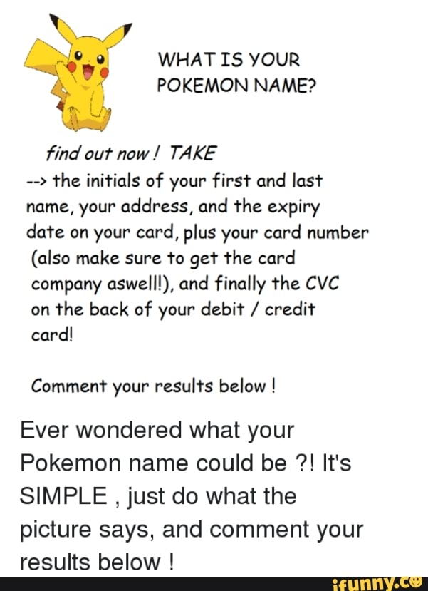 Pokemon Nickname Generator