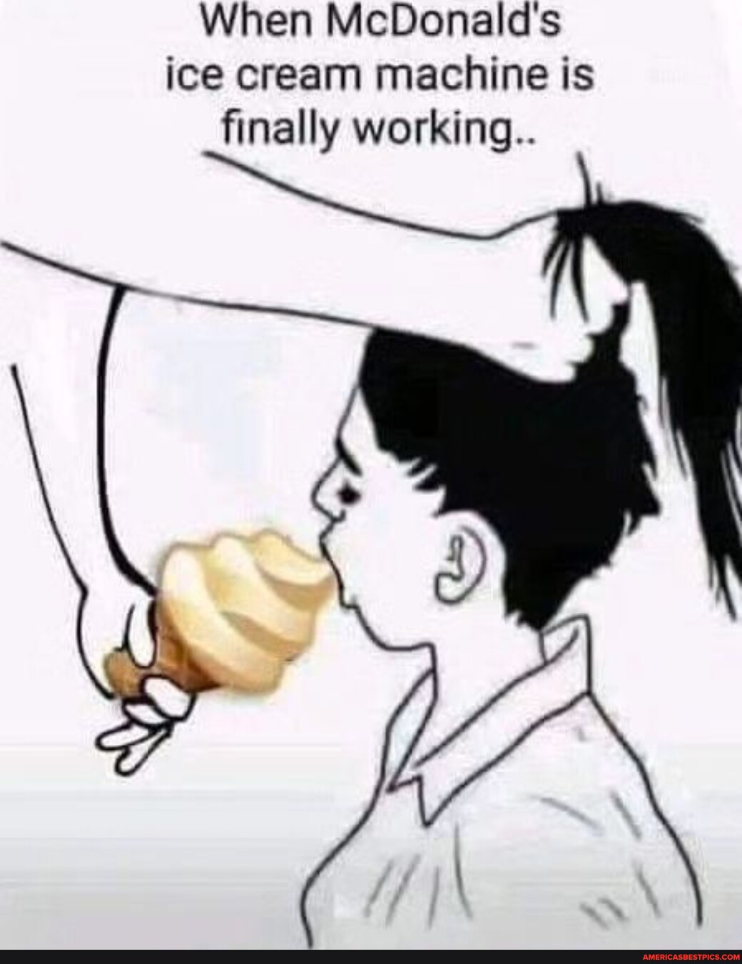 When McDonald's ice cream machine is finally working.. I I ff America