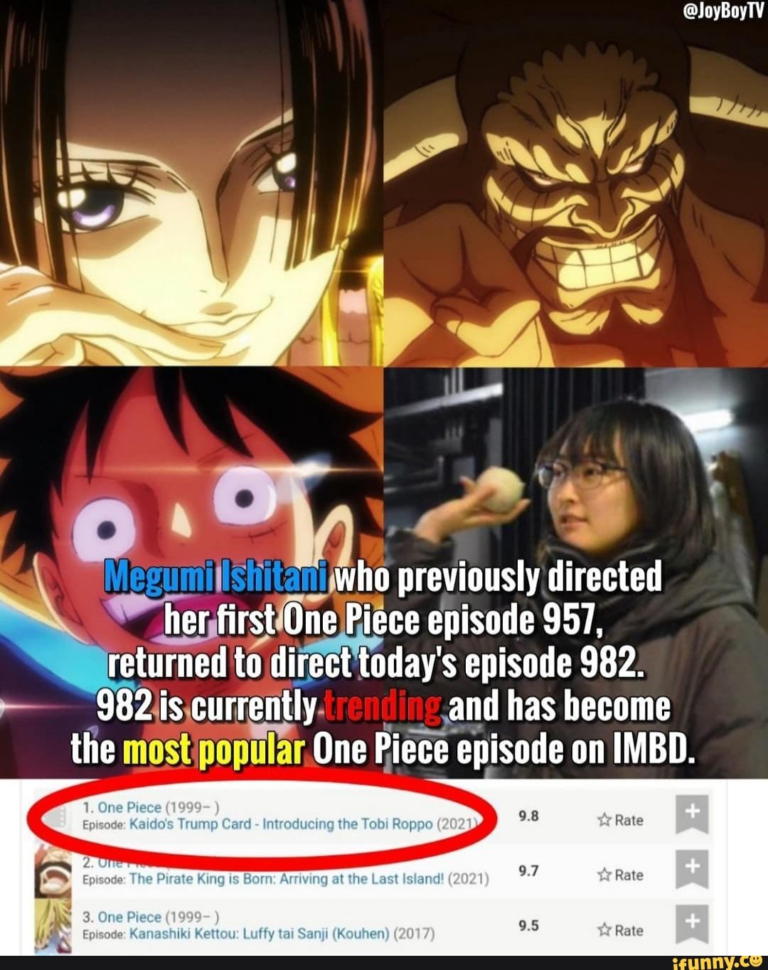 Who Previously Directed Her First One Piece Episode 957 Returned To Direct Today S Episode 9 9