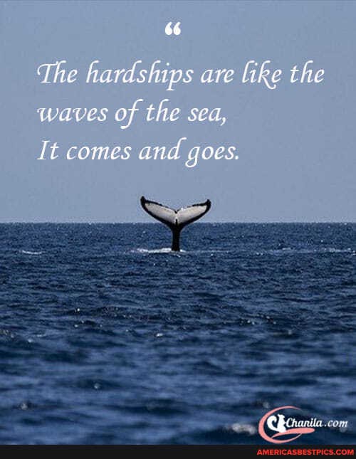 66
The hardships are ke the waves of the sea,
It comes and goes.