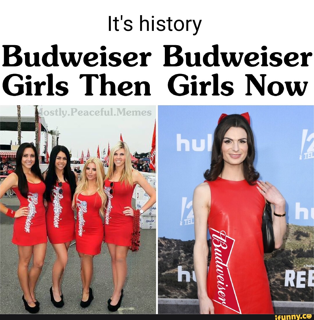 It's history Budweiser Budweiser Girls Then Girls Now iFunny