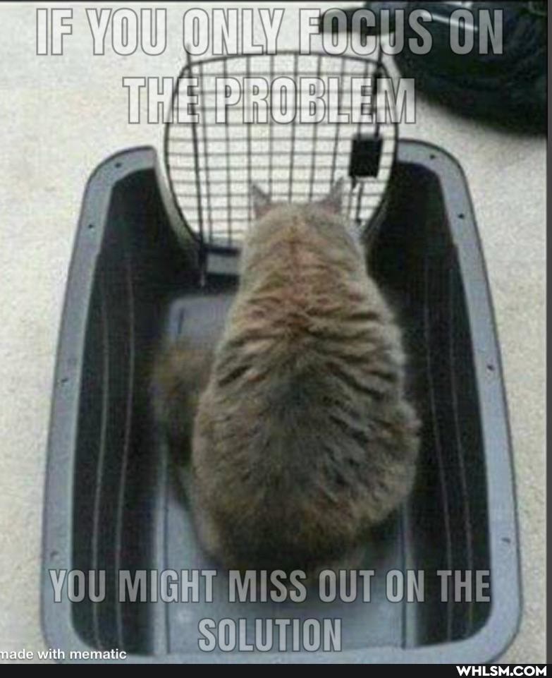 YOU MIGHT MISS OUT OM THE
SOLUTION