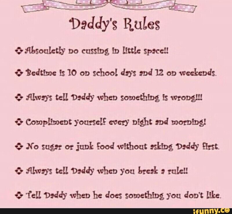 "Daddy's Rules Oﬂbsouletb' Do cussing b little spxel! 