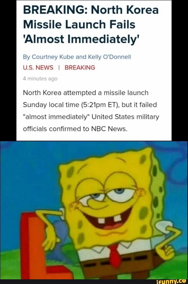 Breaking North Korea Missile Launch Fails Almost Immediately Bv Courtney Kube And Kelly O