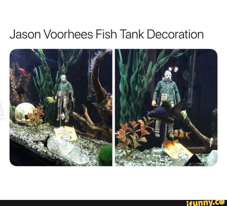 Jason voorhees fish outlet tank decoration