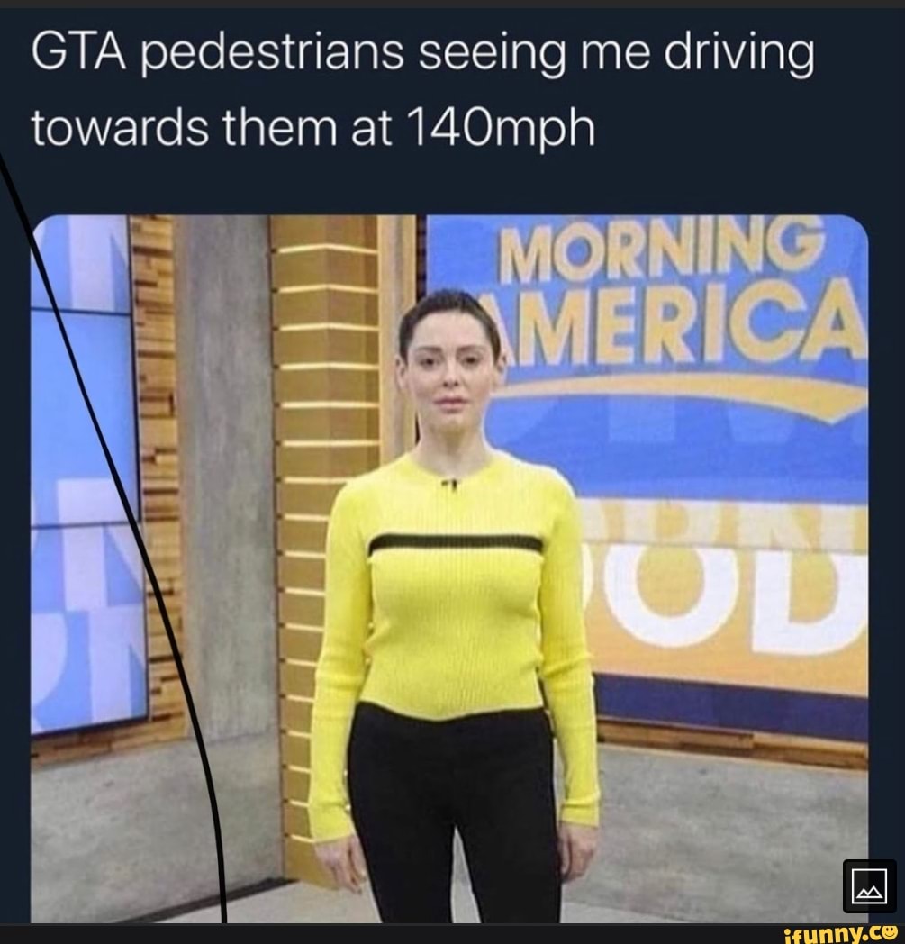 GTA pedestrians seeing me driving towards them at 140mph