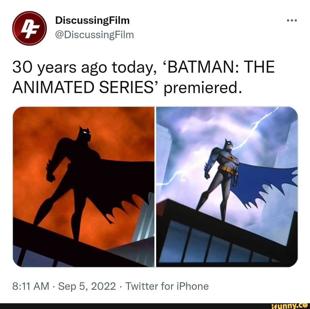 / Discussing DiscussingFilm 30 years ago today, "BATMAN THE ANIMATED SERIES' premiered. LZIN