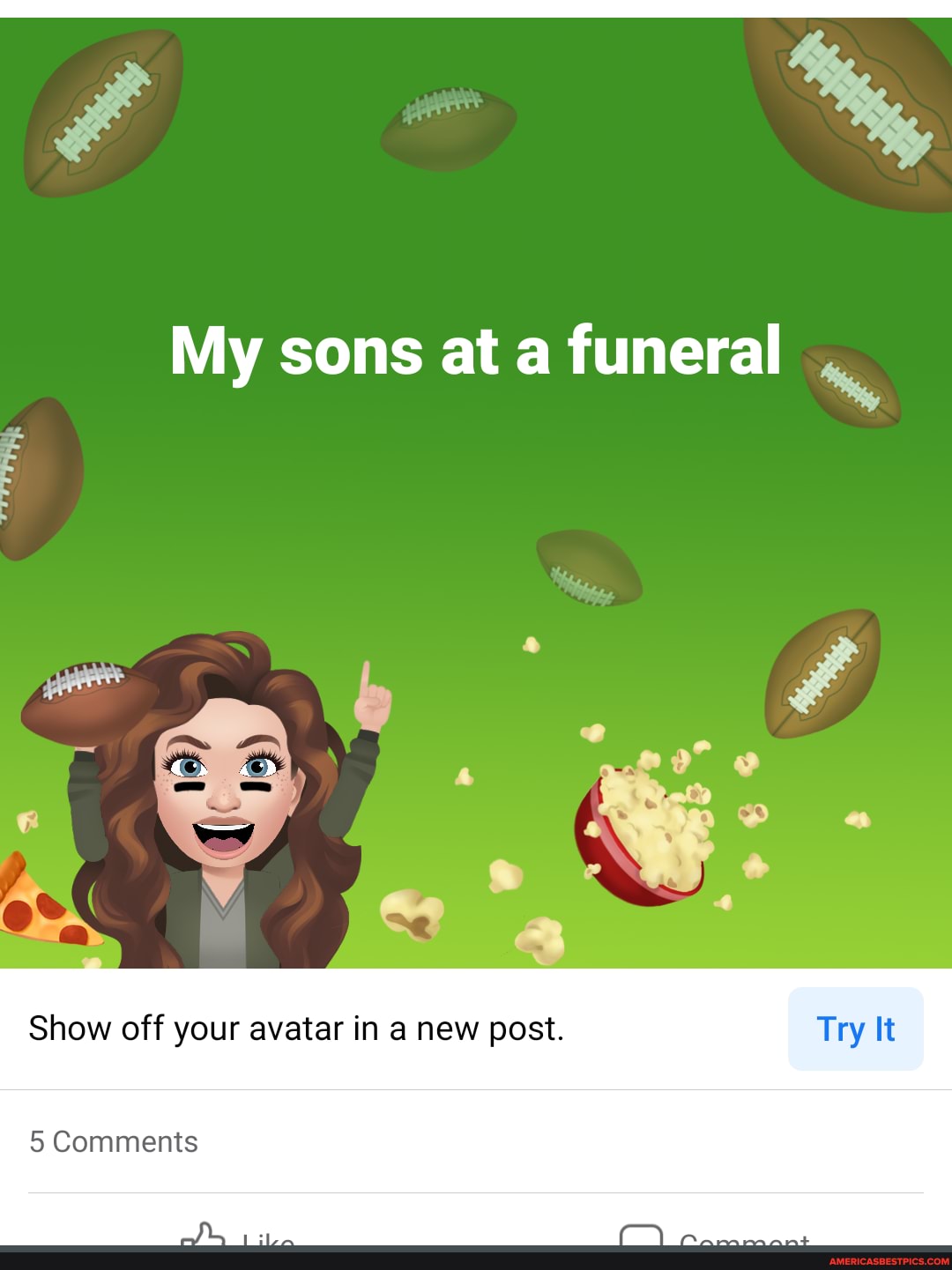 My sons at a funeral
Show off your avatar in a new post.
5 Comments