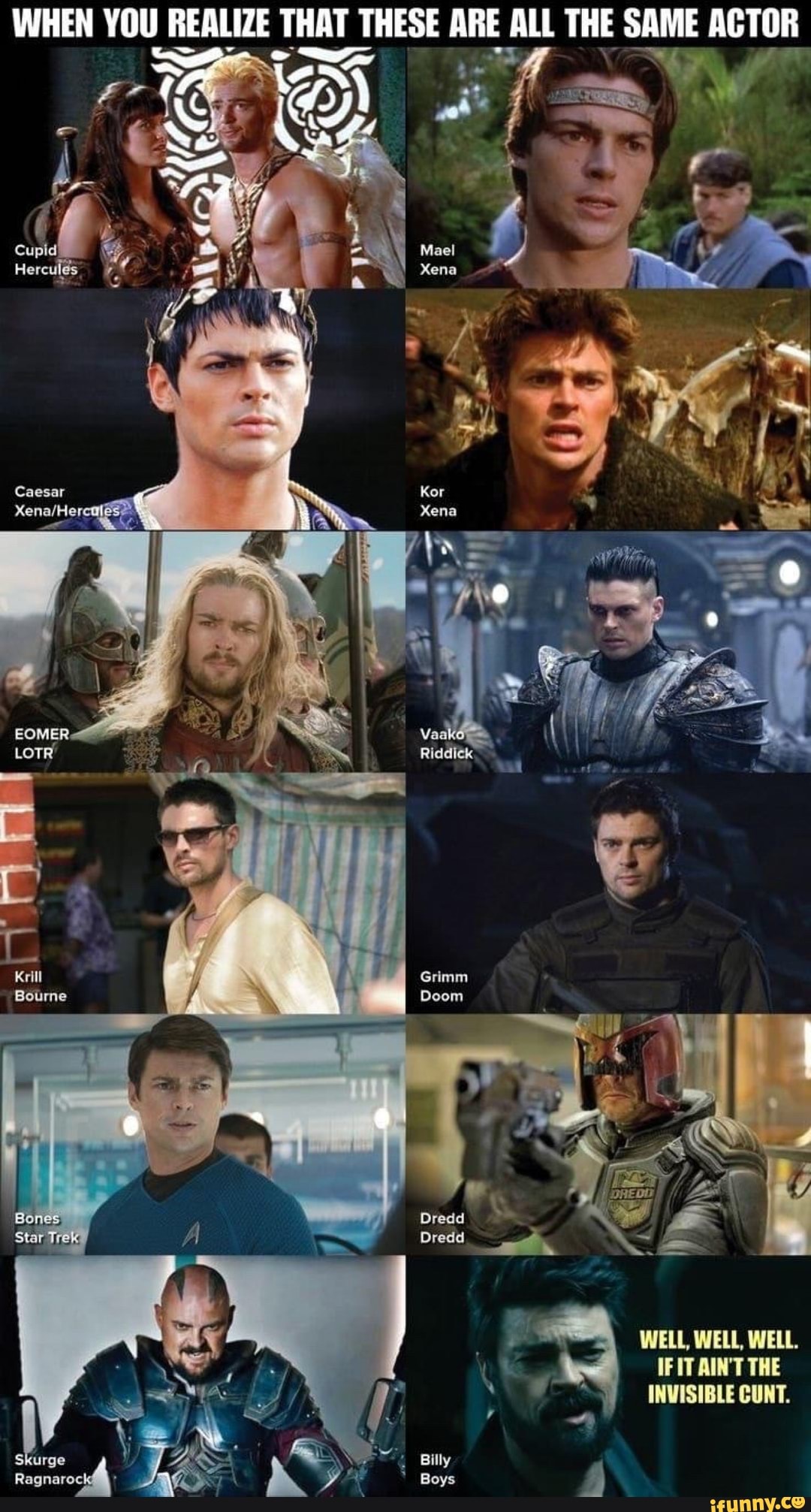 WHEN YOU REALIZE THAT THESE ARE ALL THE SAME ACTOR