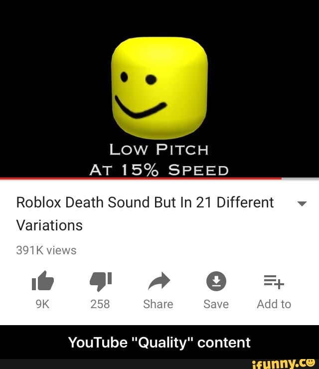 At 15 Speed Roblox Death Sound But In 21 Different V Variations