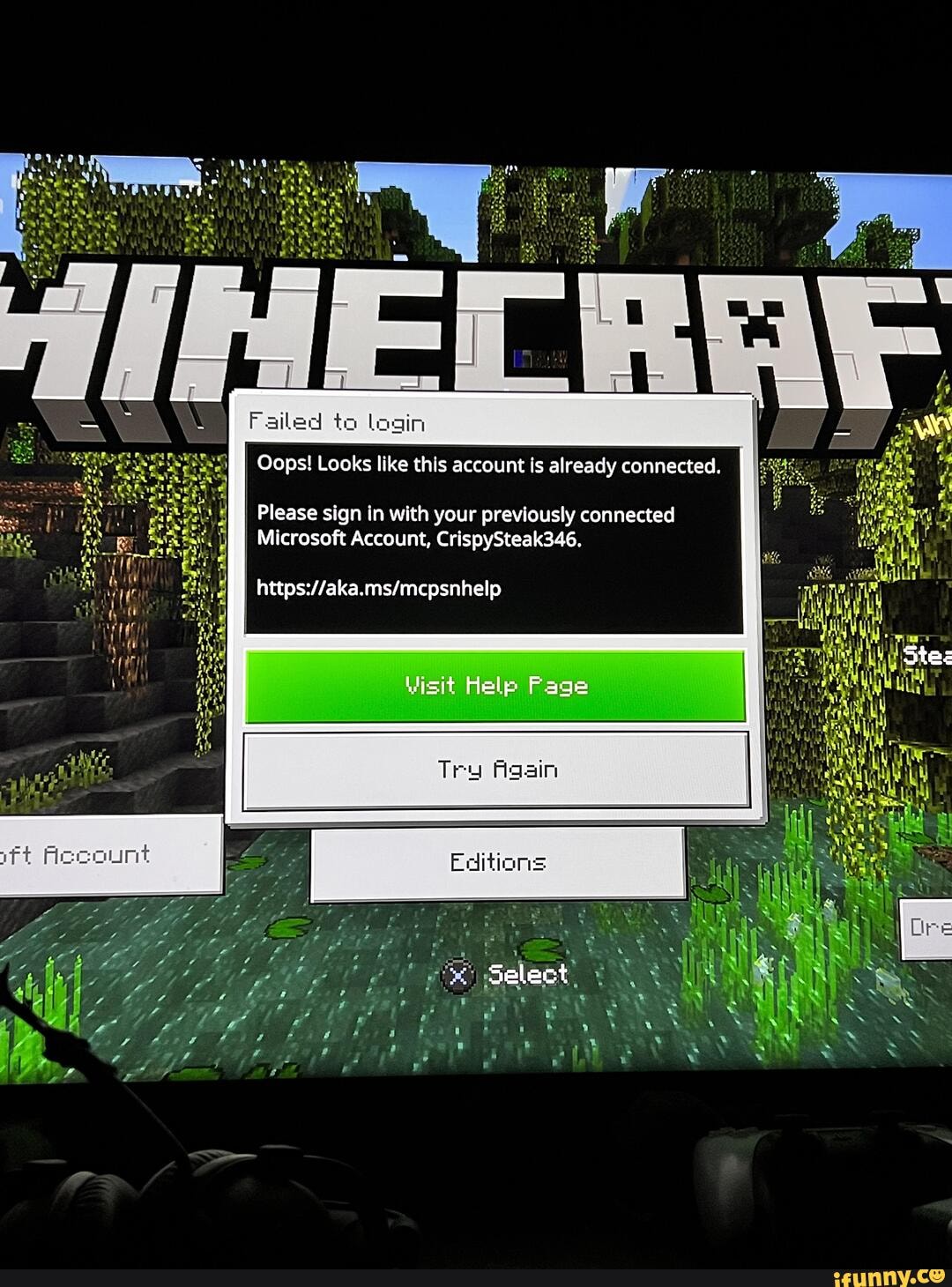 When ever I try to log in on Minecraft it keeps telling me fails to log in  looks like this account if already connected pleased sign in with your  previously connected Microsoft