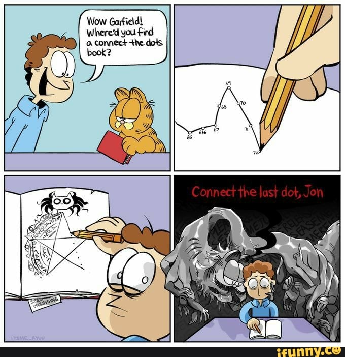 Wow Garfield!
Where'd you Find connect he: dots
