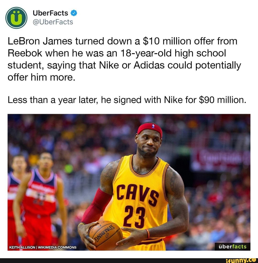 LeBron James turned down $10 million check when he was 18