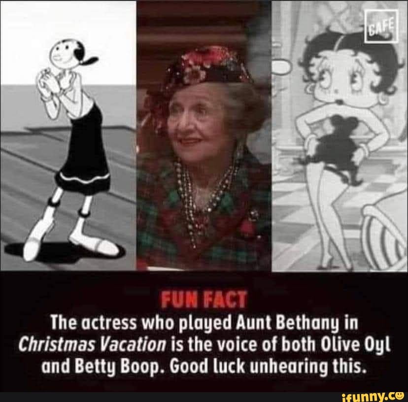 The actress who played Aunt Bethany in Christmas Vacation is the voice of b...