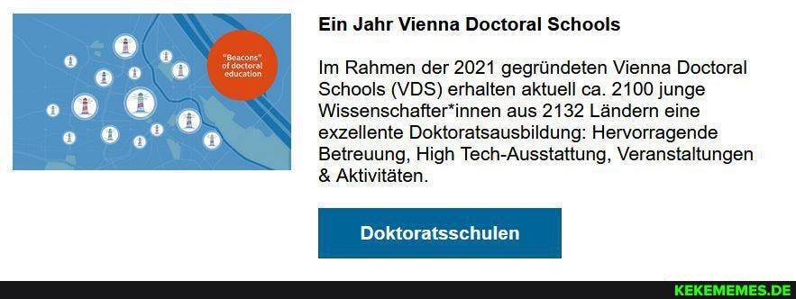 Ein Jahr Vienna Doctoral Schools Im Rahmen der 2021 gegründeten Vienna Doctoral
