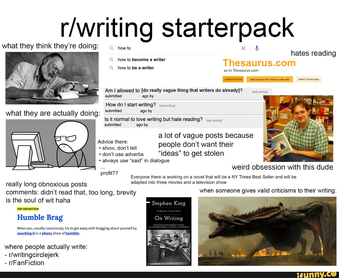 What they think they're doing: howto x starterpack hates ...