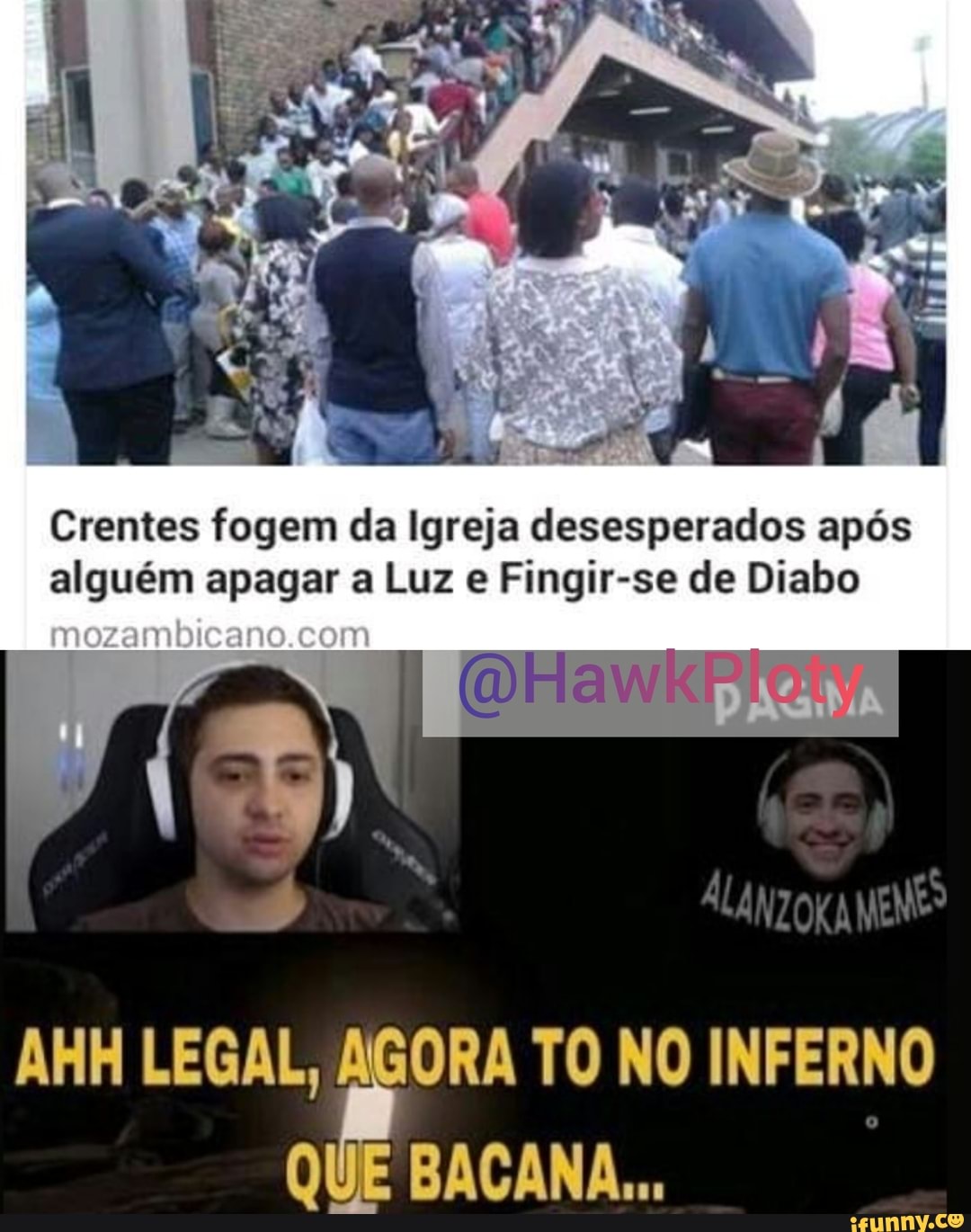 Crentes fogem da Igreja desesperados após alguém apagar a Luz e Fingir-se de Diabo
com
AHH LEGAL, ma TO NO INFERNO QUE BACANA...