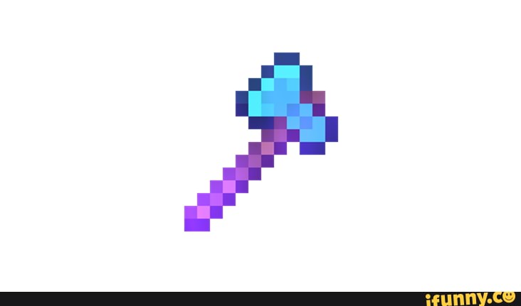 minecraft diamond axe png