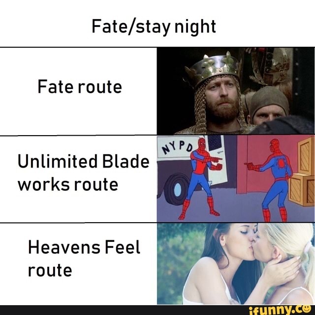 Fate Stay Night Fate Route Unlimited Blade Works Route Heavens