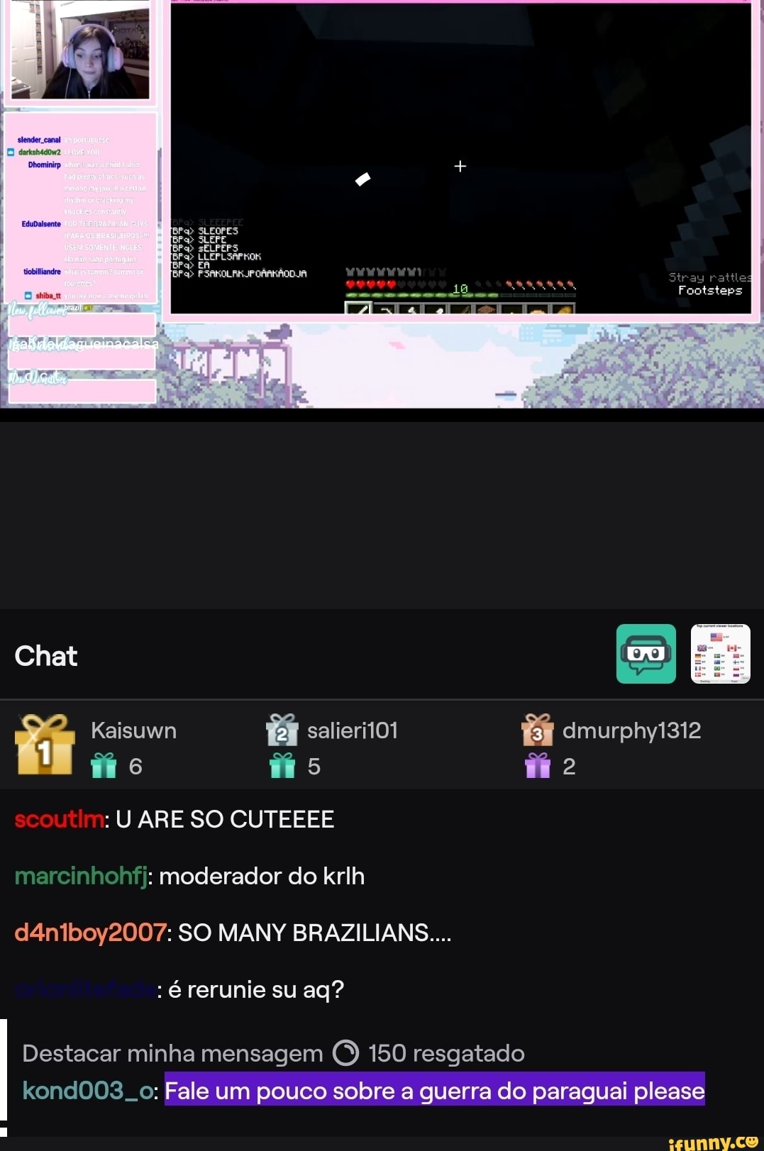 Bra> SLEOPES
Bra> SLEFE
sELPES
Bra> LLEPLSAPHOR
Bra> ER
BPa> FSANOLAKJPOAASAGOJA Strau rattle
Footsteps
Chat
Kaisuwn salicriior amurphyis12 má ás 2 seo tm: U ARE SO CUTEEEE
: moderador do krlh d4niboy2007: SO MANY BRAZILIANS....
: é rerunie su ag?
Destacar minha mensagem (O 150 resgatado kond003. o: Fale um pouco sobre a guerra do paraguai please