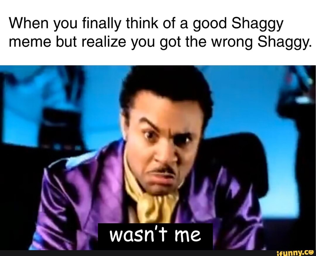 When you finally think of a good Shaggy meme but realize you got the wrong Shaggy...