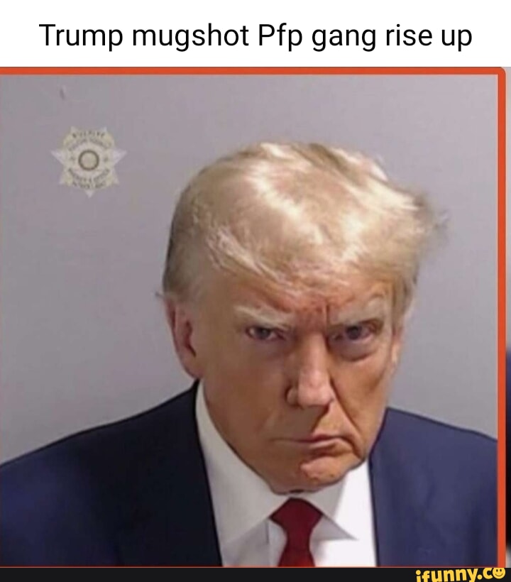 Trump mugshot Pfp gang rise up - iFunny