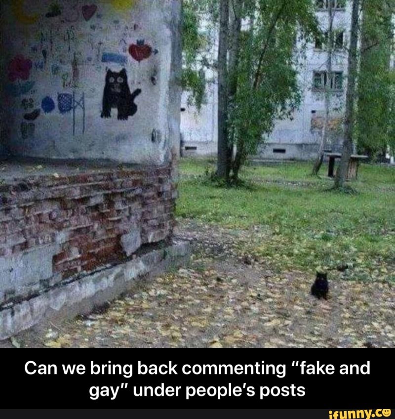 Can we bring back commenting "fake and
gay" under people's posts - Can we bring back commenting “fake and gay” under people’s posts