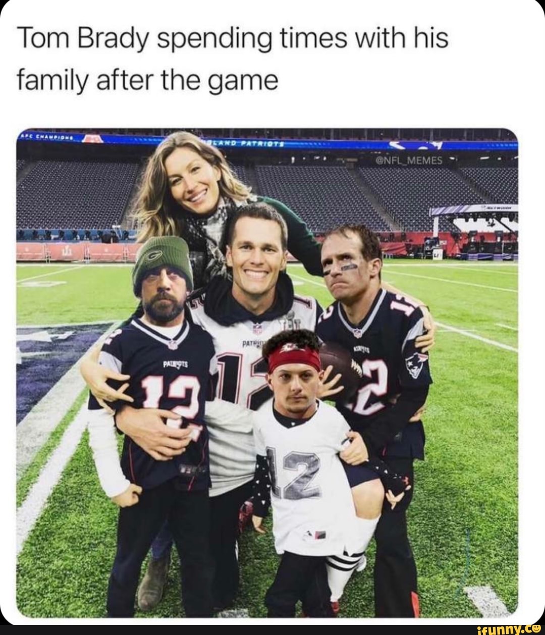 Tom Brady spending times with his
family after the game
cAND- PATRIOTS