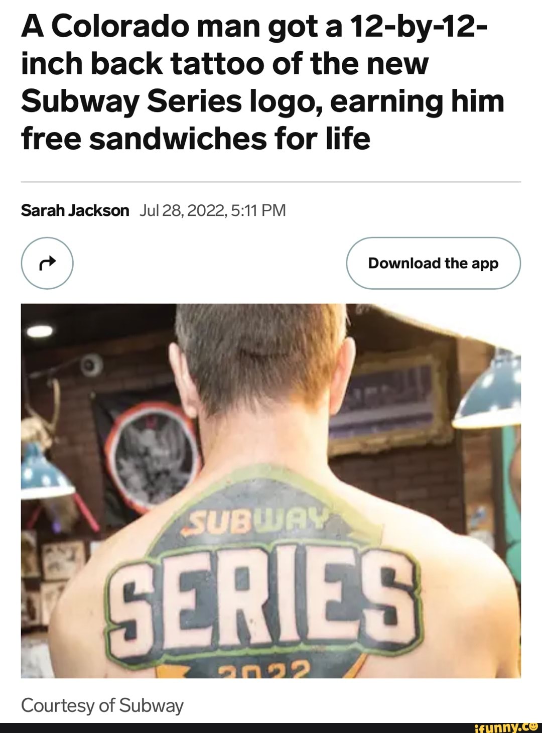 Reddit Isnt Impressed With Subways New Tattoo Promo