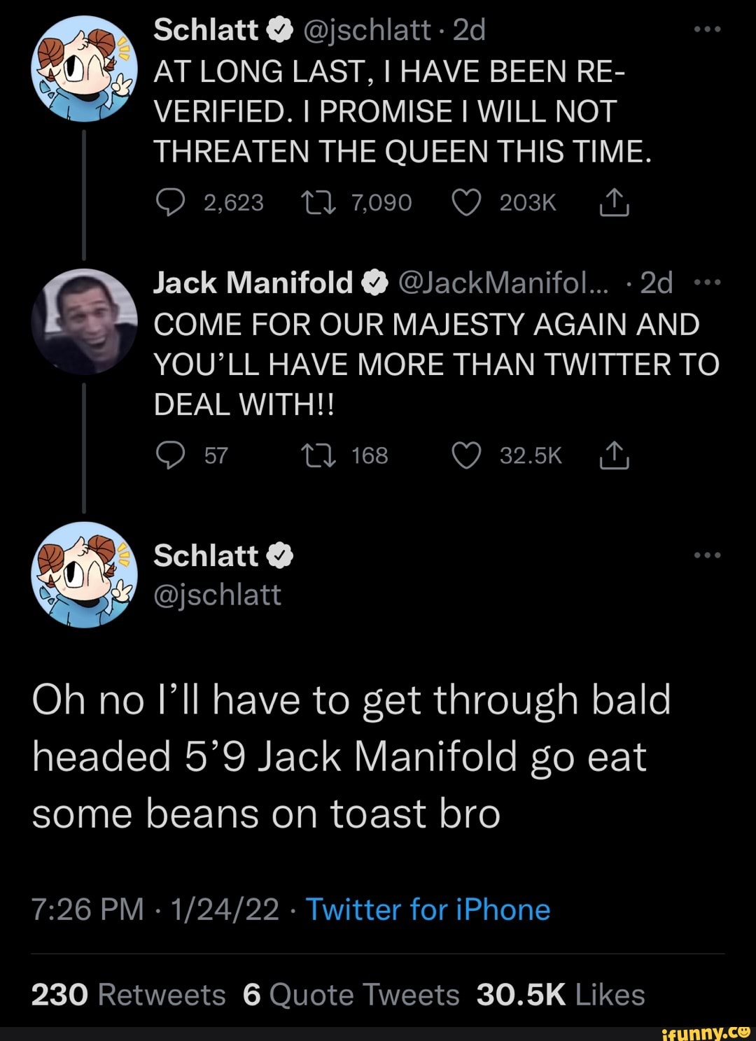 Man Updates — Jack replied to Schlatt!