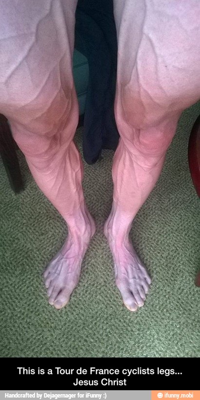 Jesus Christ - This is a Tour de France cyclists legs... Jesus Christ