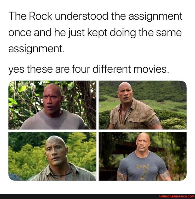 The Rock looks the same in many of his movies because most of the movie  audiences aren't Petrologists and can't tell the difference between one rock  and another. : r/shittymoviedetails