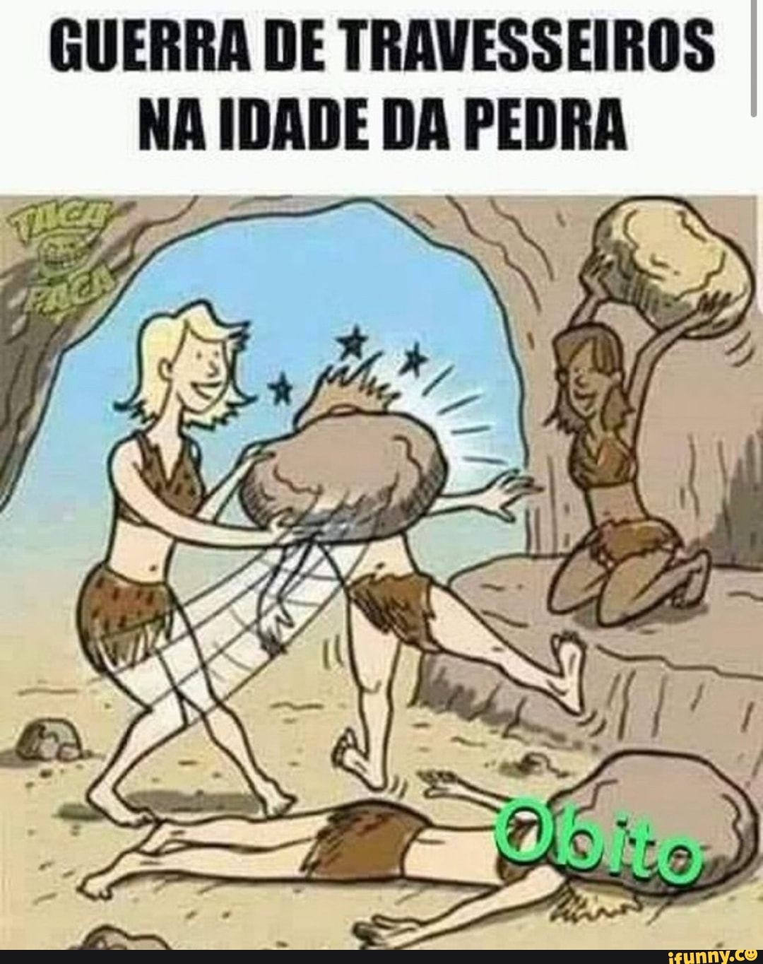 GUERRA DE TRAVESSEIROS NA IDADE DA PEDRA
