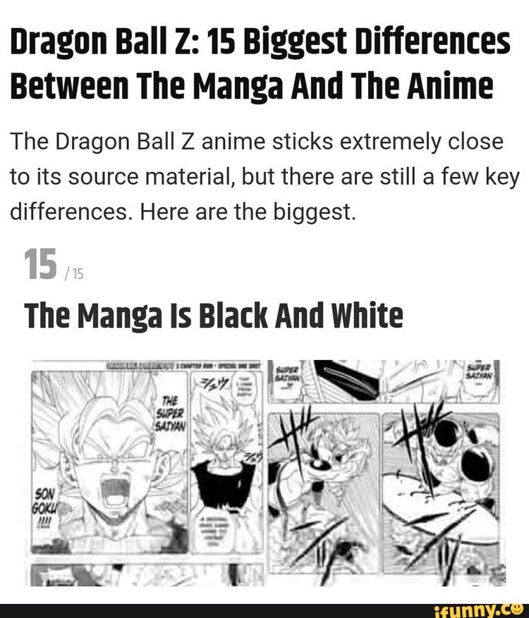 Major Dragon Ball Z Anime & Manga Differences #1 