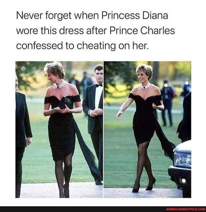 Never forget when Princess Diana wore this dress after Prince Charles confessed to cheating on her.