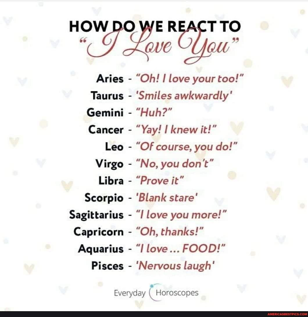 How Do We React To I Love YouAries - Oh! I Love Your Too!