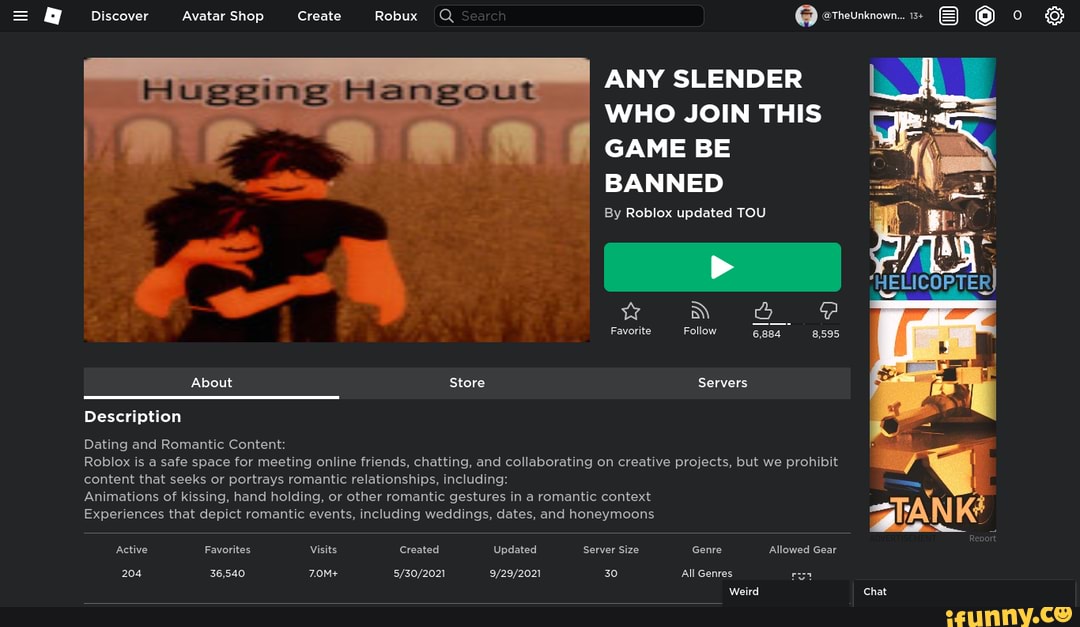 ROBLOX BANNED SLENDERS (Copy and Paste Hangout Banned) 