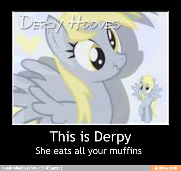 This is Derpy
She eats all your muffins - This is Derpy
She eats all your muffins
