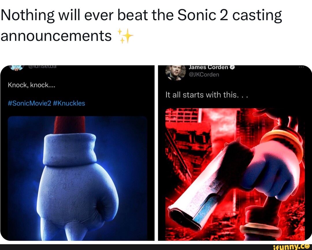 Nothing will ever beat the Sonic 2 casting announcements James ...