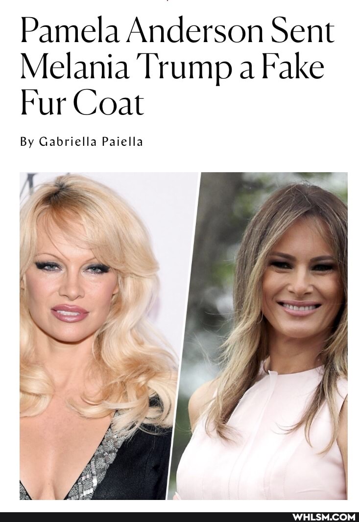 Pamela Anderson Sent
Melania Trump a Fake
Fur Coat
By Gabriella Patella