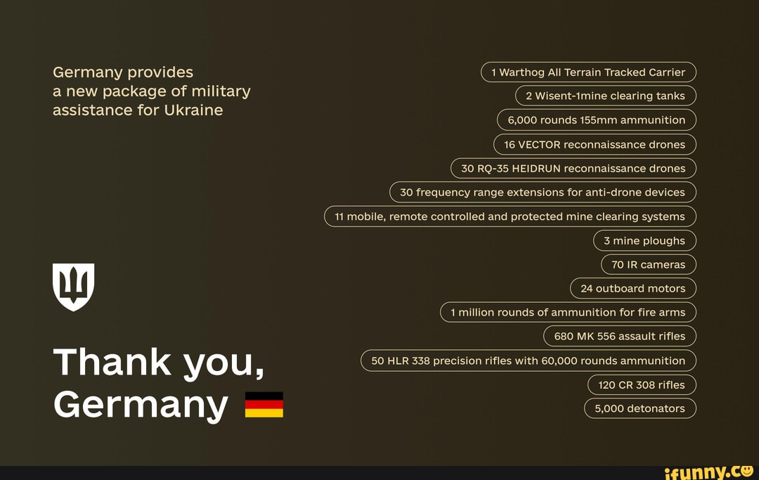 Defense of Ukraine: We are grateful to our German friends for their